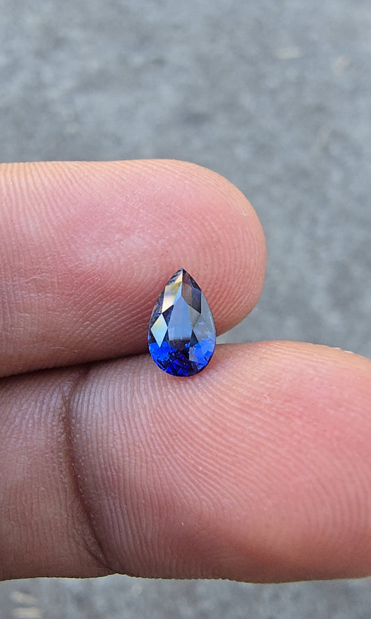 0.87Ct Natural Blue/Teal Sapphire | Pear | Unheated
