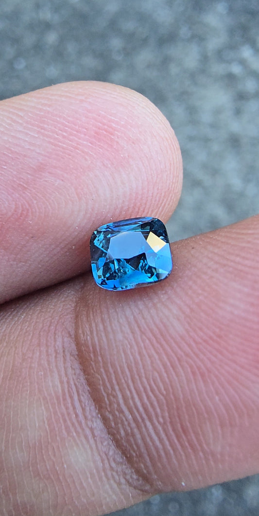 1.00ct Natural Greenish Blue Sapphire | Cushion | Unheated