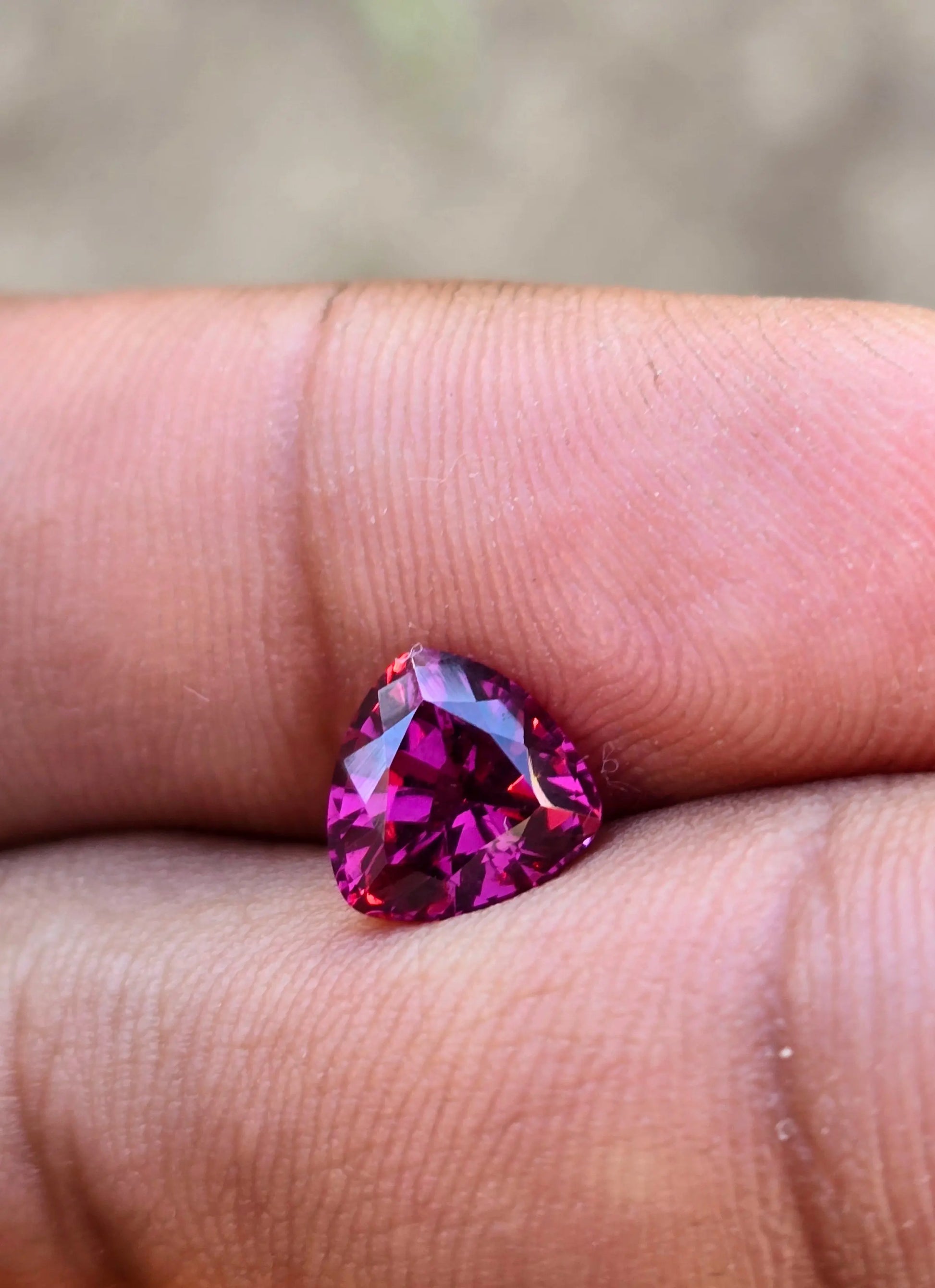 1.78Ct Natural Pyrope garnet | Trillion | Unheated Lustrous Stones
