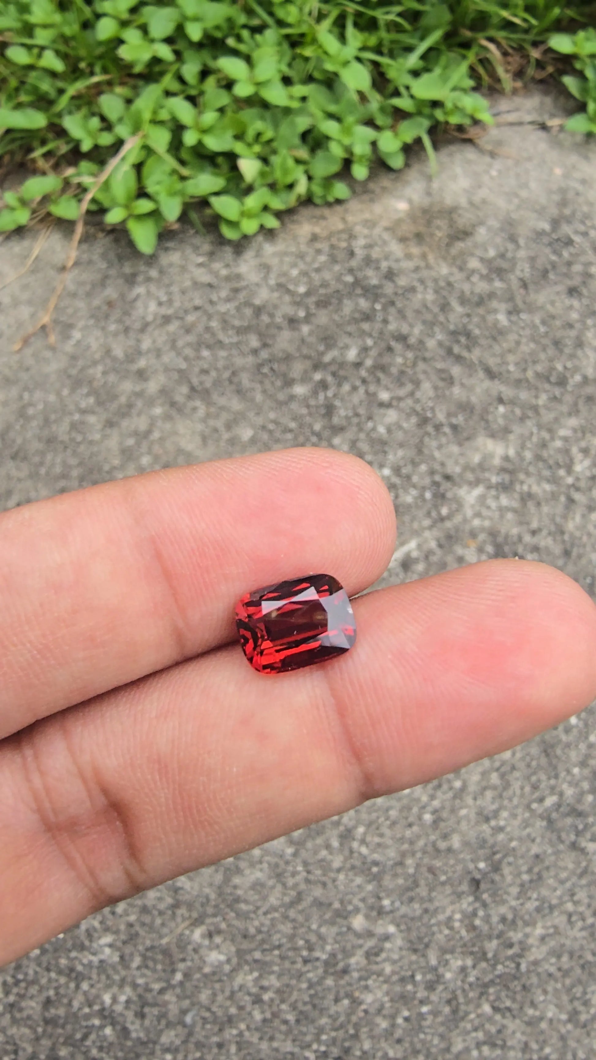 3.54Ct Natural Rhodolite Garnet | Cushion | Unheated Lustrous Stones