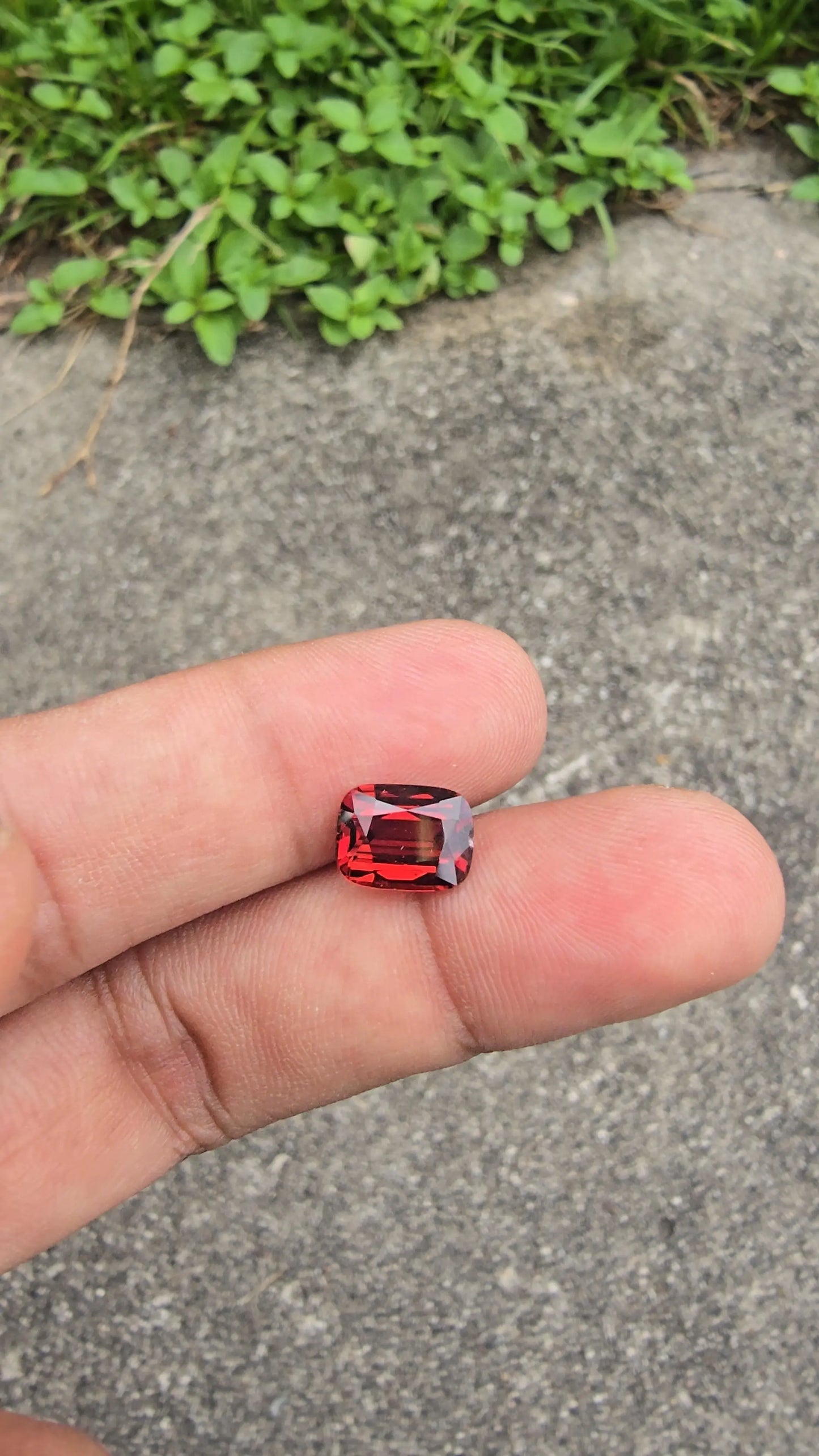 3.54Ct Natural Rhodolite Garnet | Cushion | Unheated Lustrous Stones