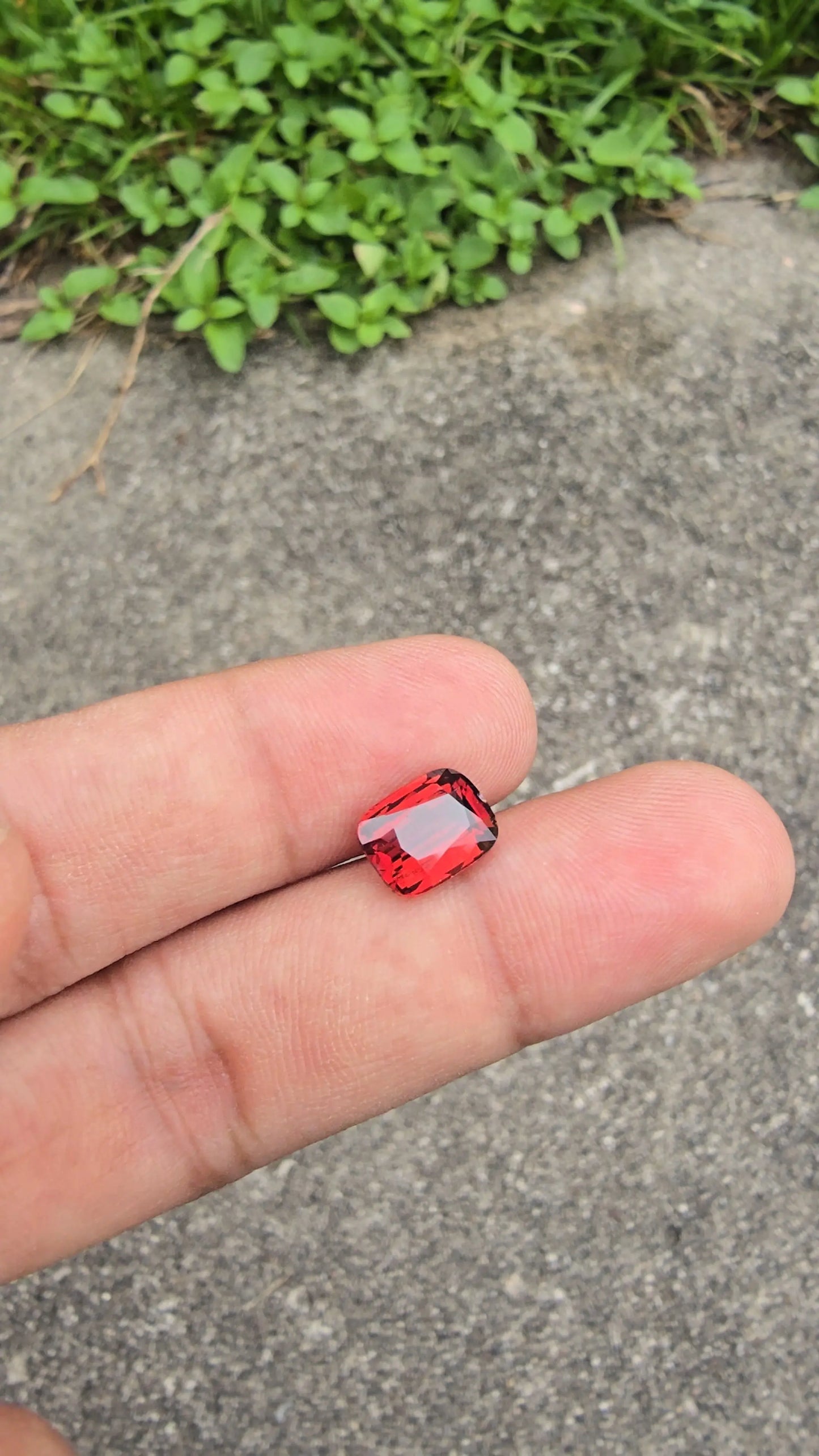 3.54Ct Natural Rhodolite Garnet | Cushion | Unheated Lustrous Stones