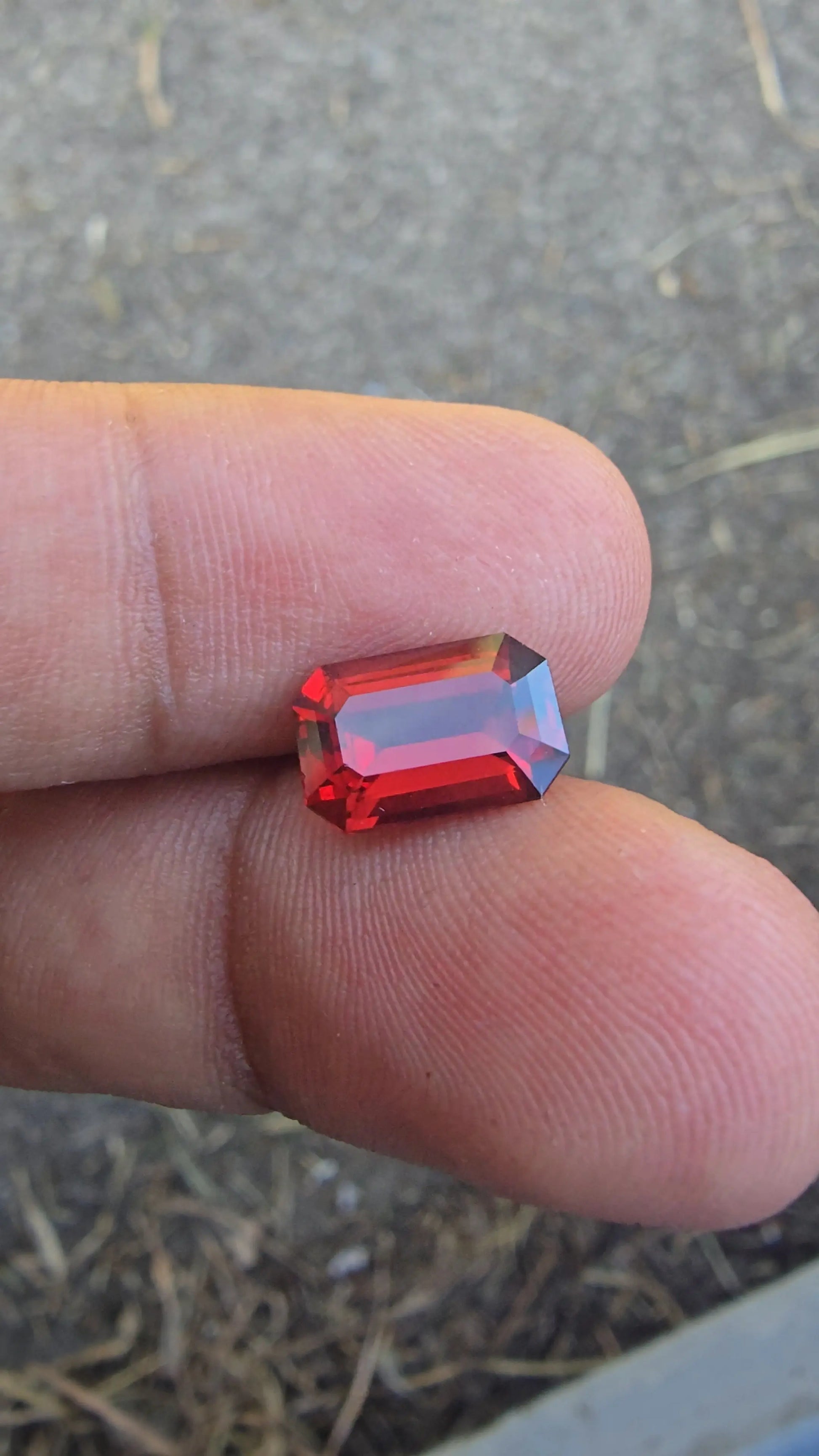 2.87Ct Natural Rhodolite Garnet | Rectangular | Unheated Lustrous Stones