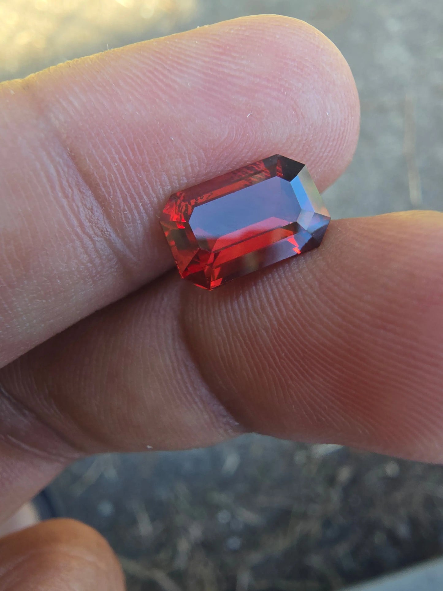 2.87Ct Natural Rhodolite Garnet | Rectangular | Unheated Lustrous Stones