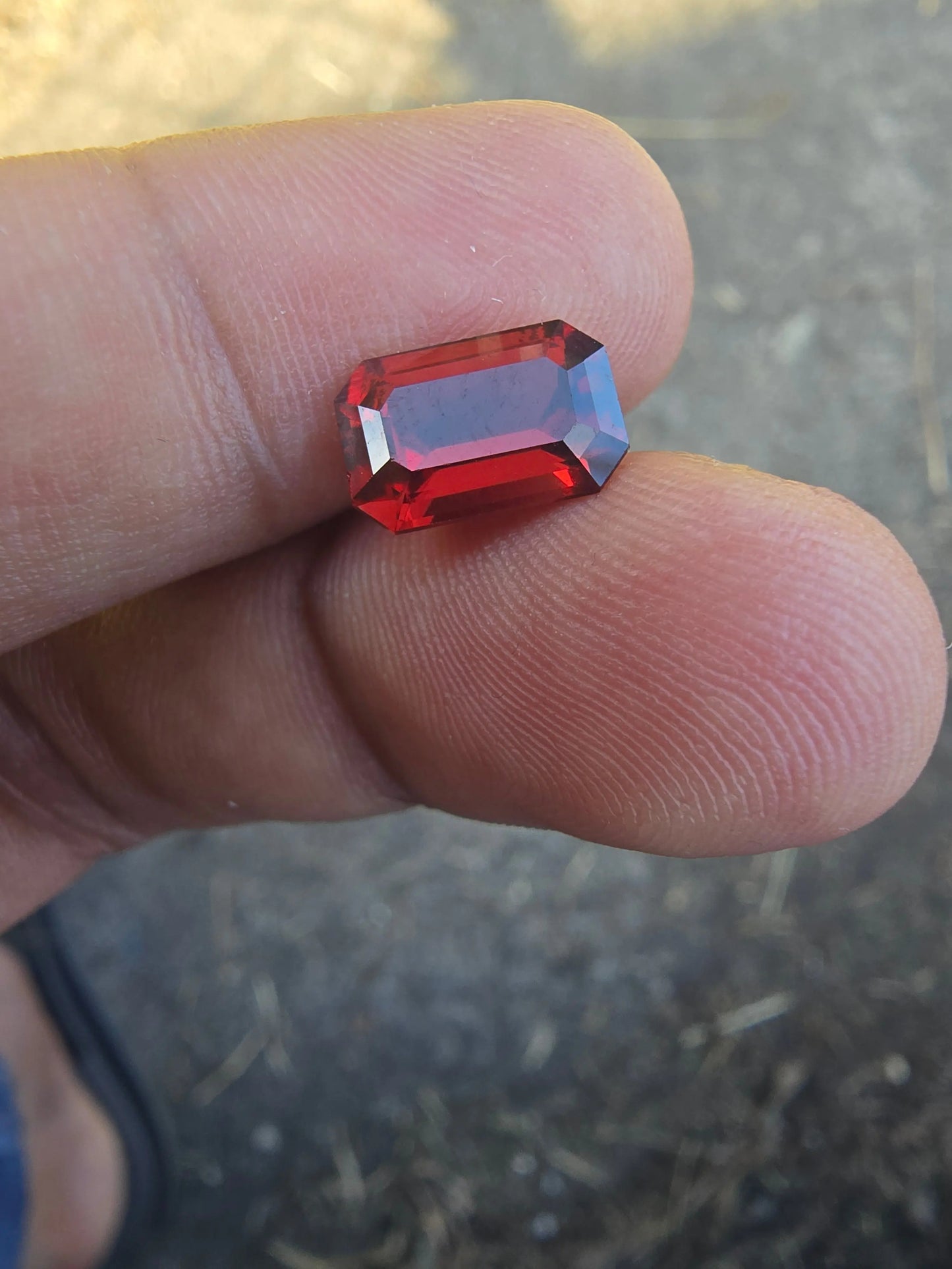 2.87Ct Natural Rhodolite Garnet | Rectangular | Unheated Lustrous Stones