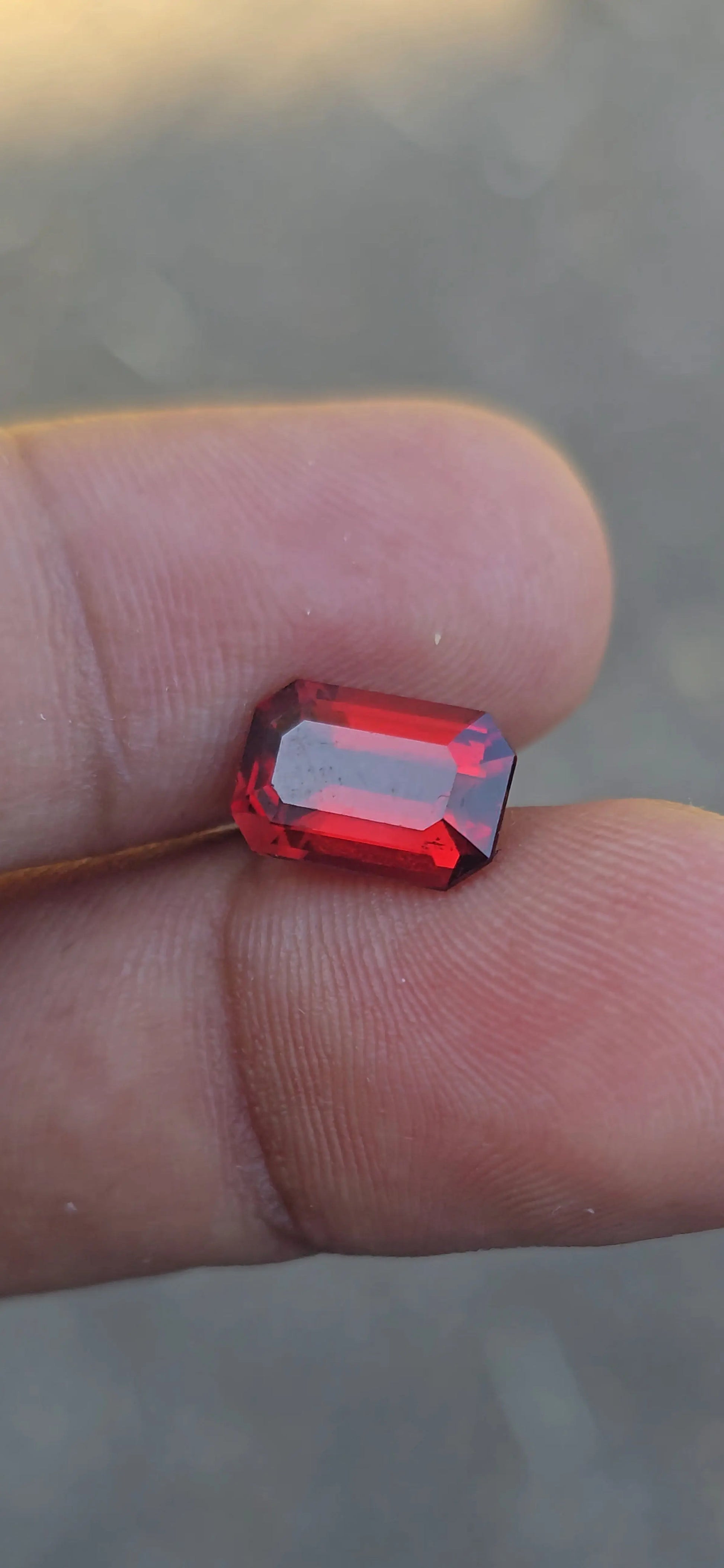 2.87Ct Natural Rhodolite Garnet | Rectangular | Unheated Lustrous Stones