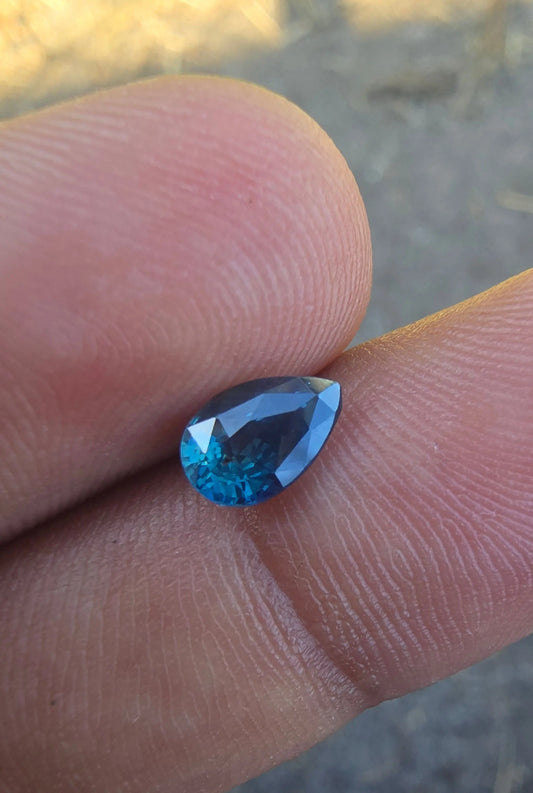 1.00Ct Natural Teal Sapphire | Pear | Unheated Lustrous Stones