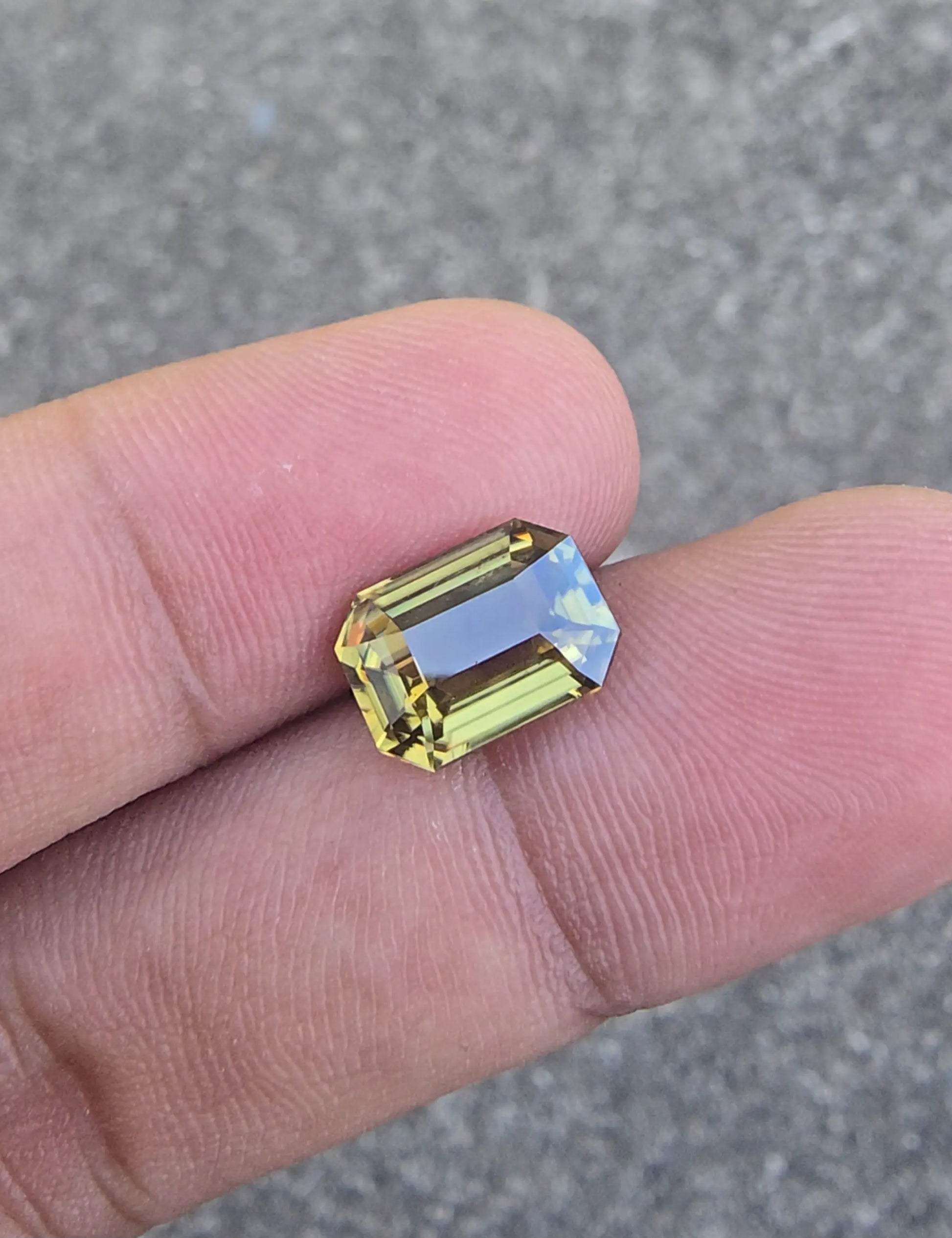 5.16Ct Natural Yellow Zircon | Rectangular | Unheated Lustrous Stones