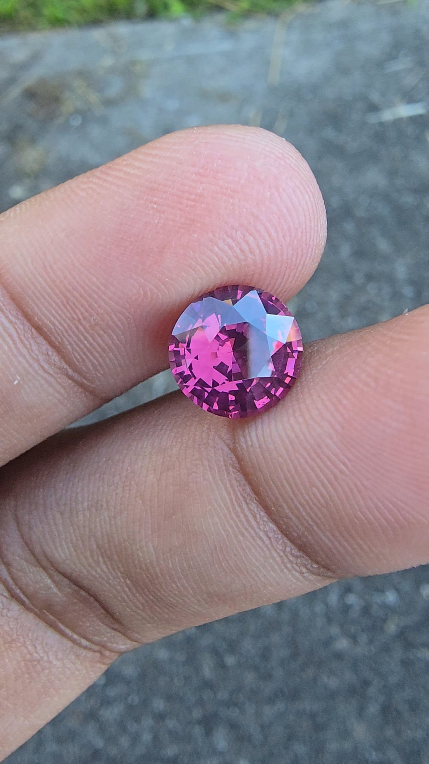 3.46 Ct Natural Malaya Garnet | Round Cut | Unheated | Tanzania