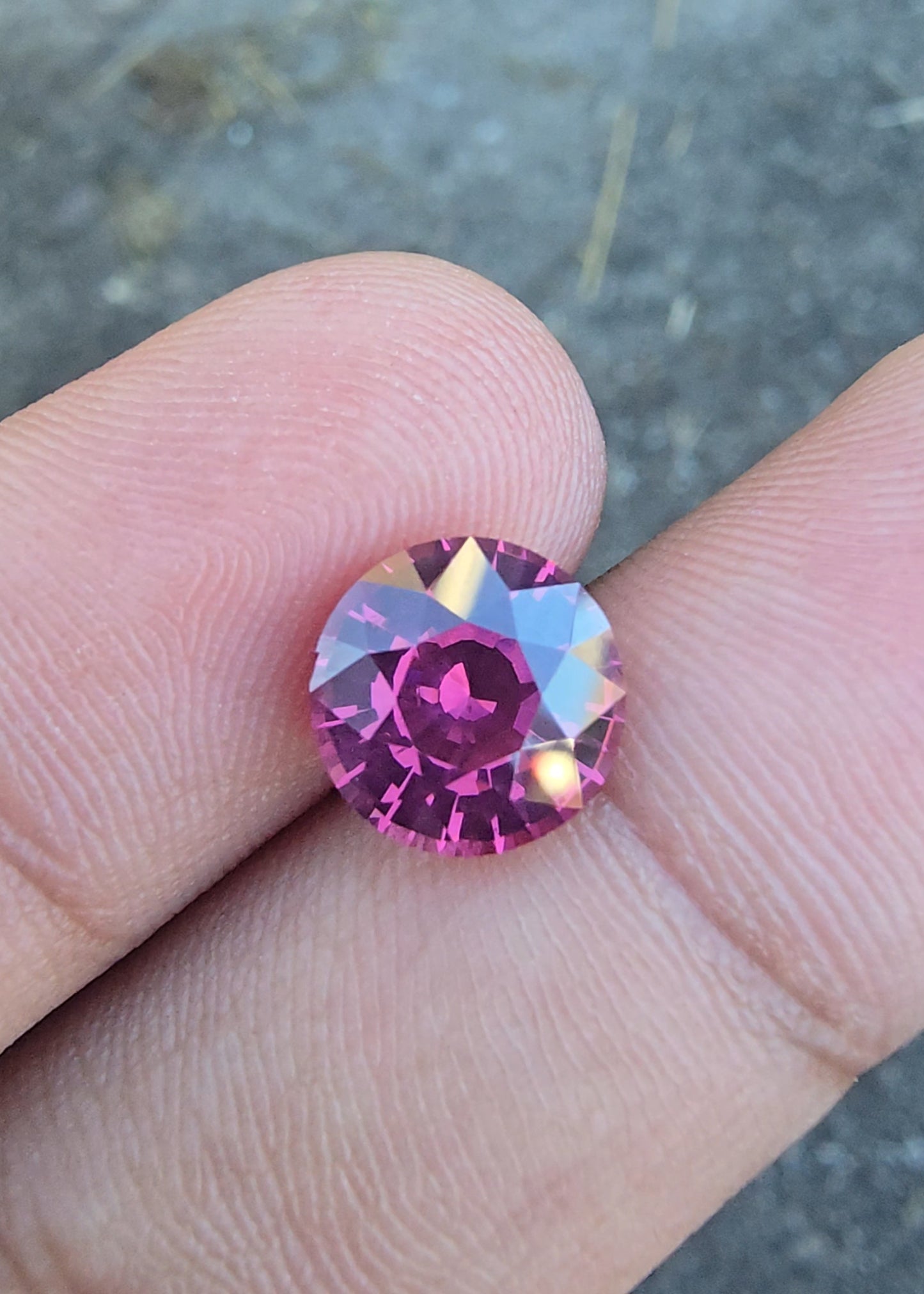 3.46 Ct Natural Malaya Garnet | Round Cut | Unheated | Tanzania