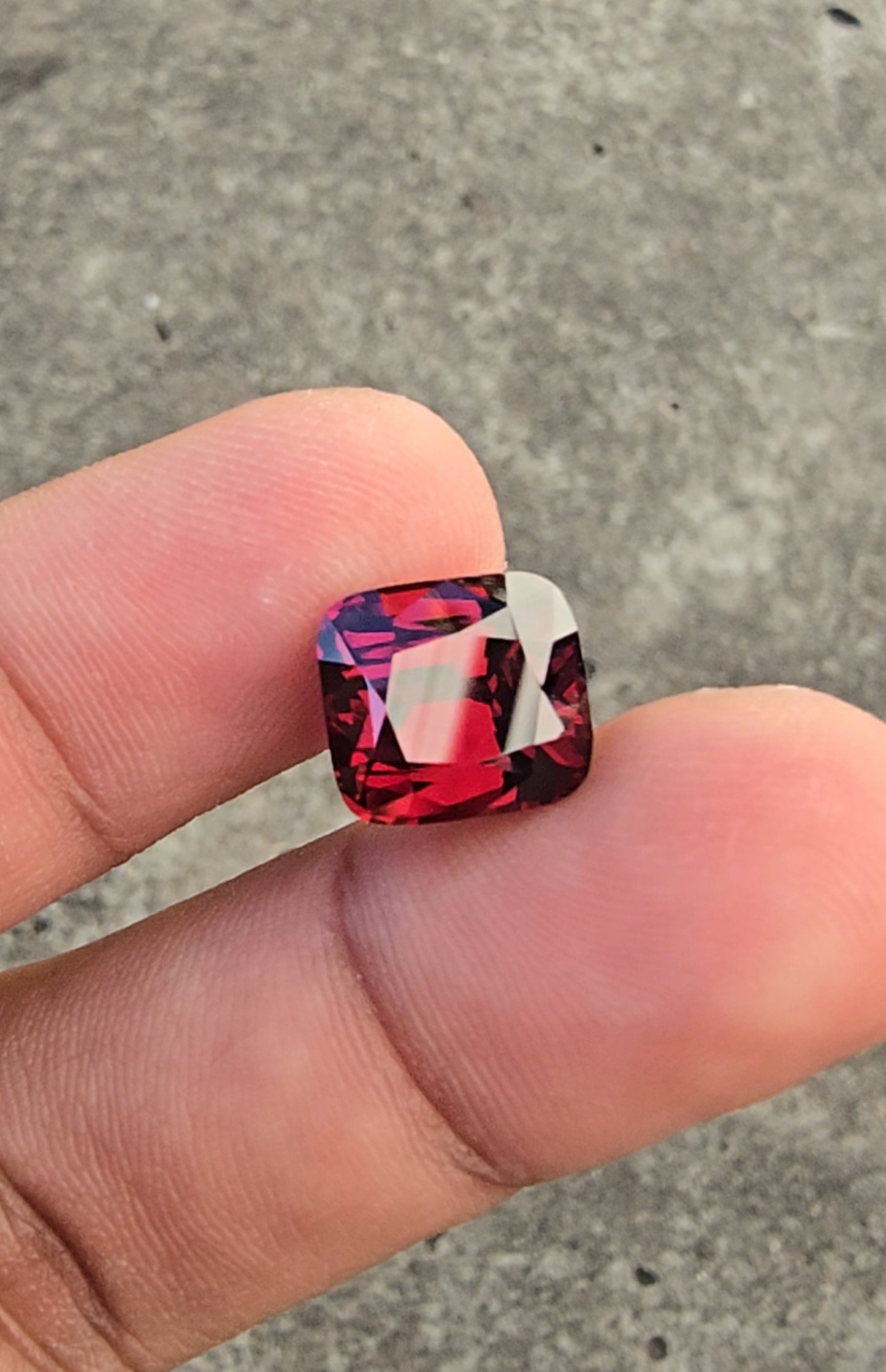 7.49 Ct Natural Rhodolite Garnet | Cushion Cut | Unheated | Ceylon