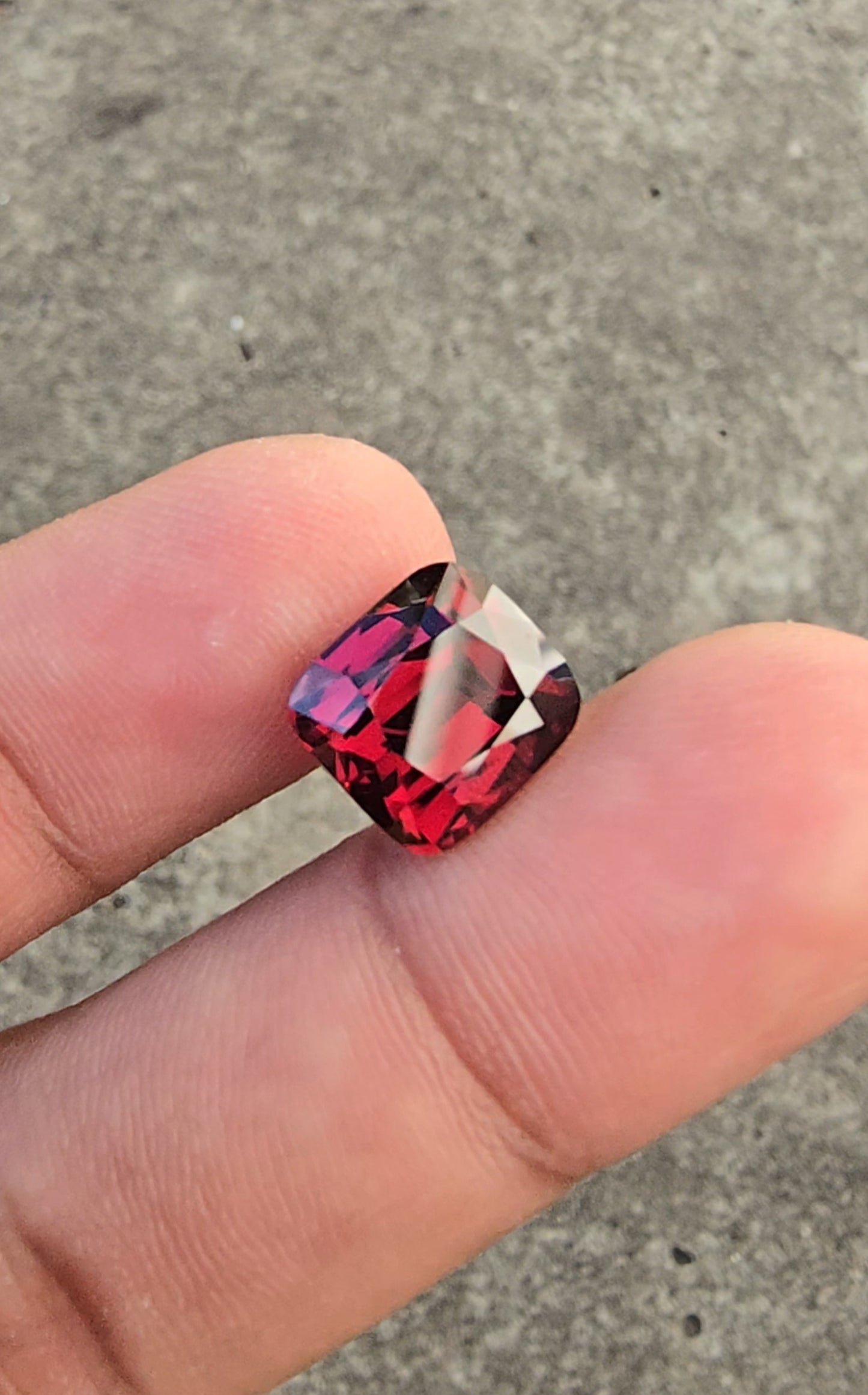 7.49 Ct Natural Rhodolite Garnet | Cushion Cut | Unheated | Ceylon