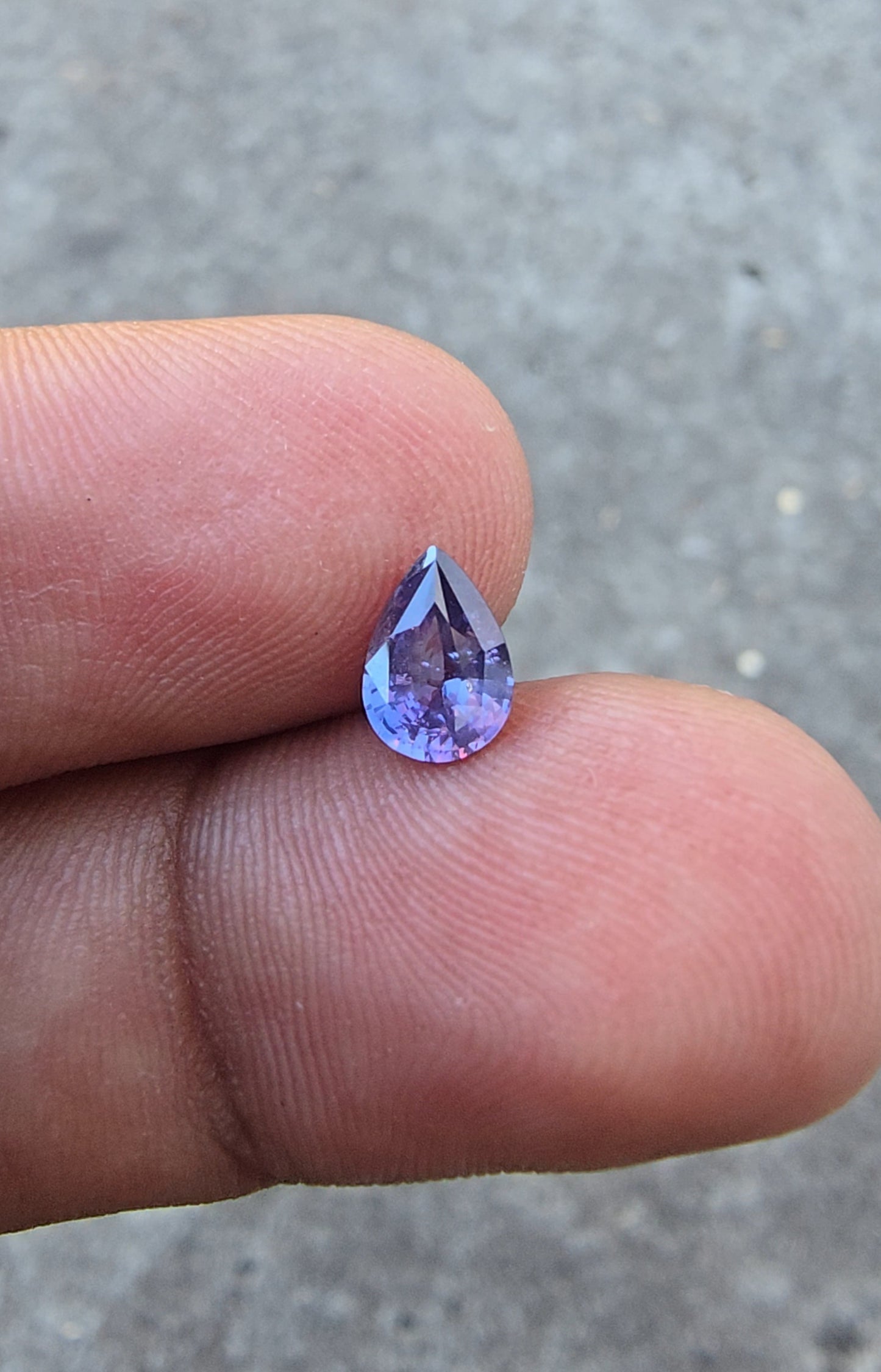0.85Ct Natural Violet Sapphire | Pear | Unheated