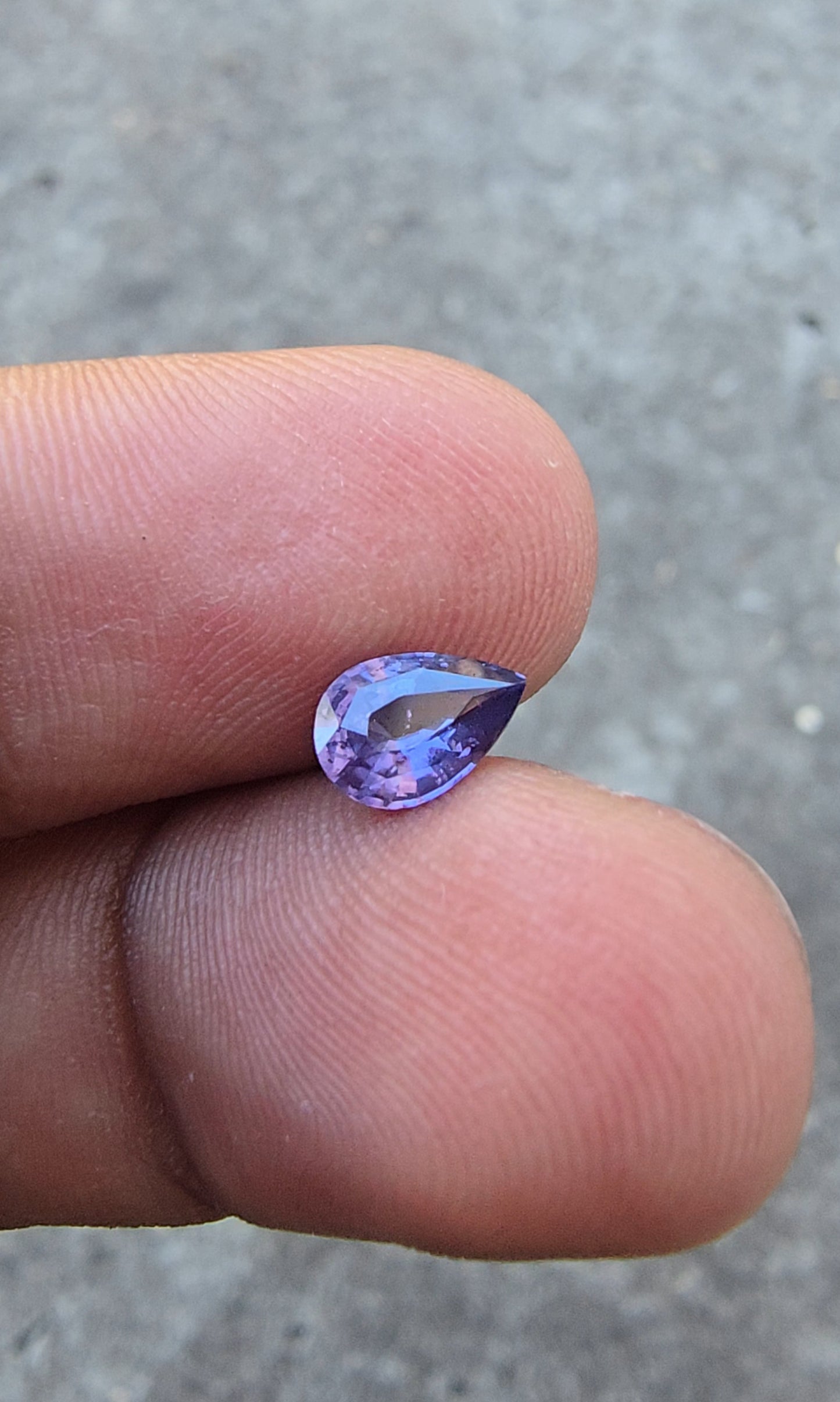 0.85Ct Natural Violet Sapphire | Pear | Unheated