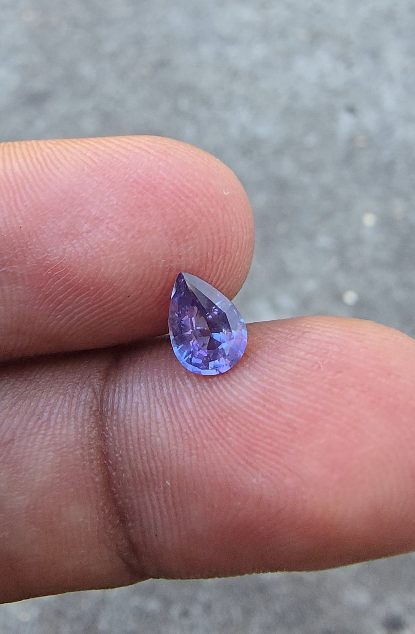 0.85Ct Natural Violet Sapphire | Pear | Unheated