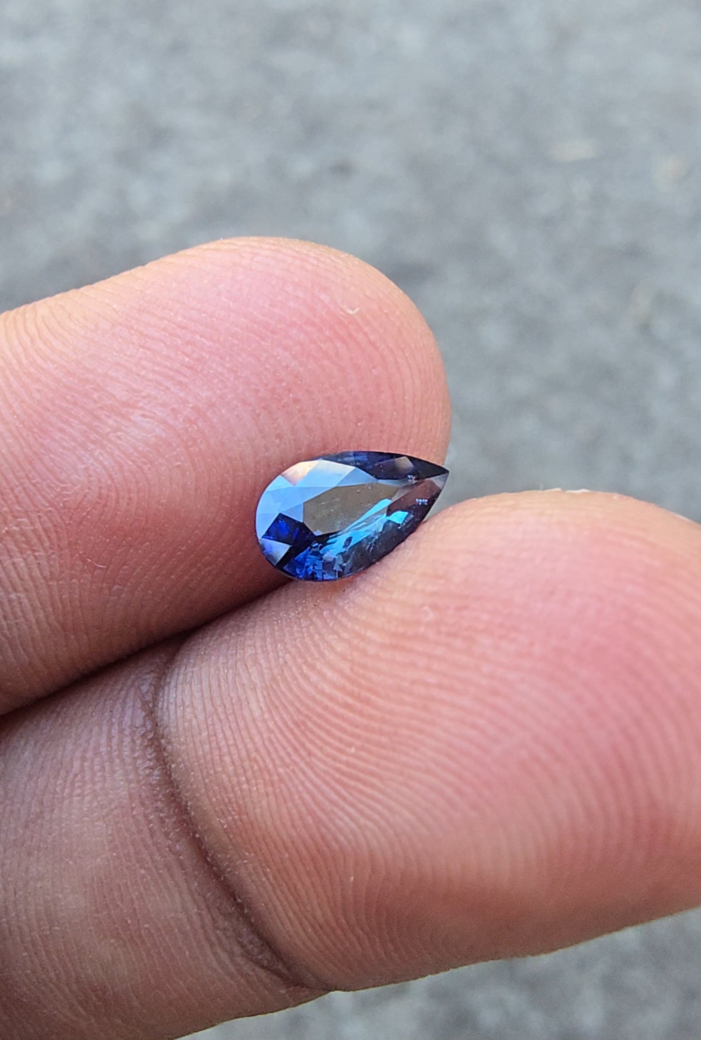 0.87Ct Natural Blue/Teal Sapphire | Pear | Unheated