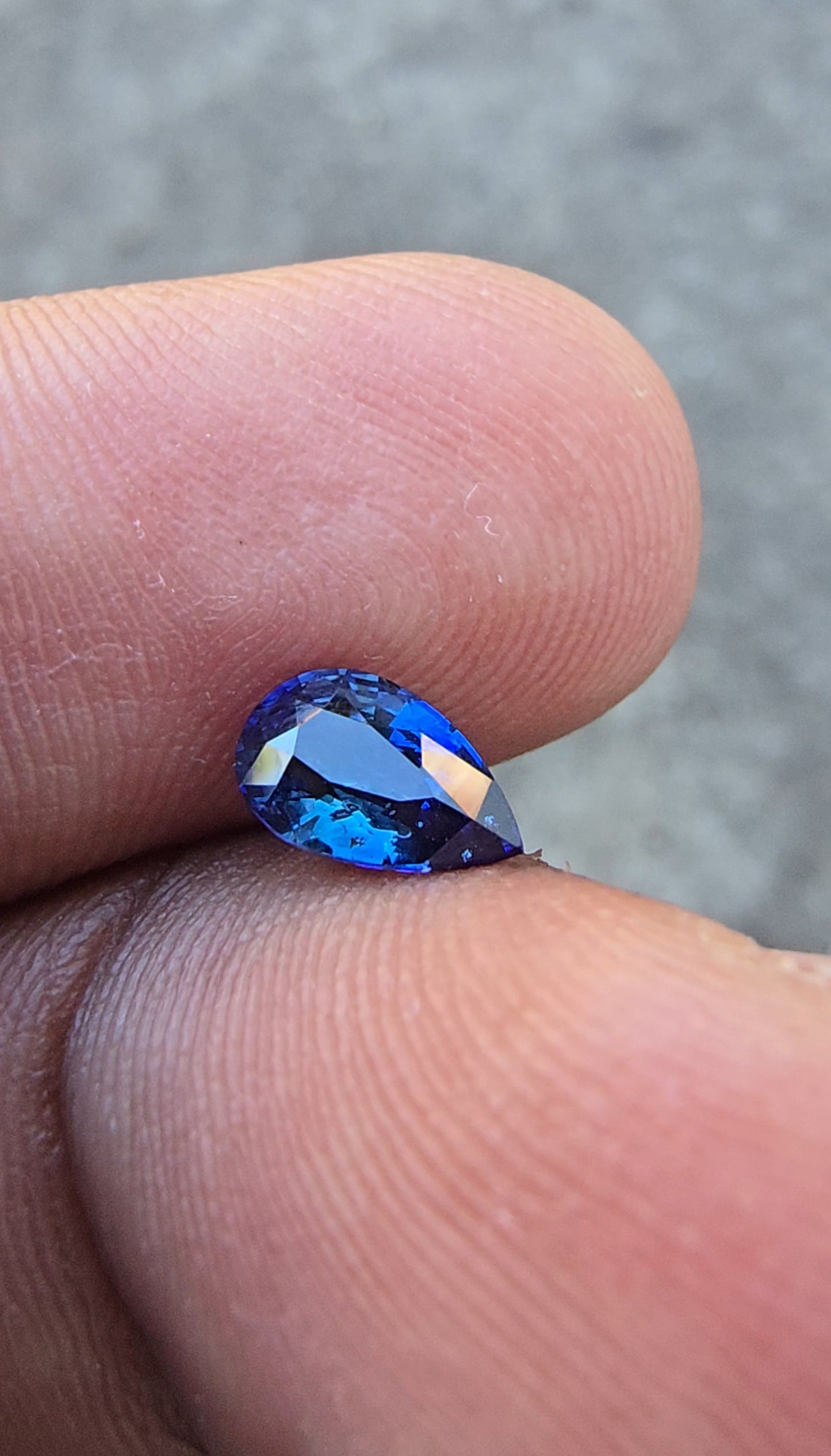 0.87Ct Natural Blue/Teal Sapphire | Pear | Unheated