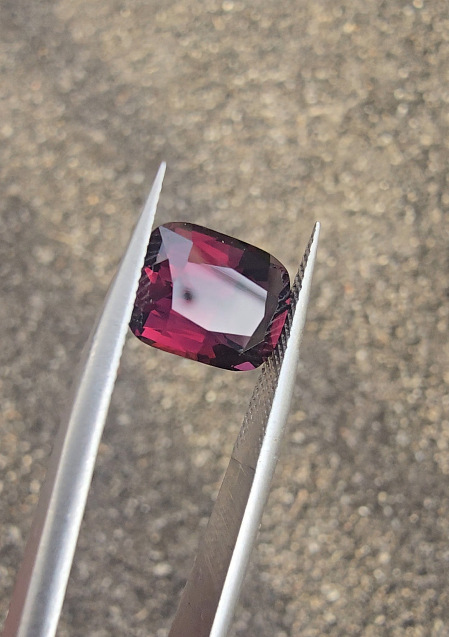 3.93ct Natural Violetish Red Spinel | Cushion Cut | Unheated