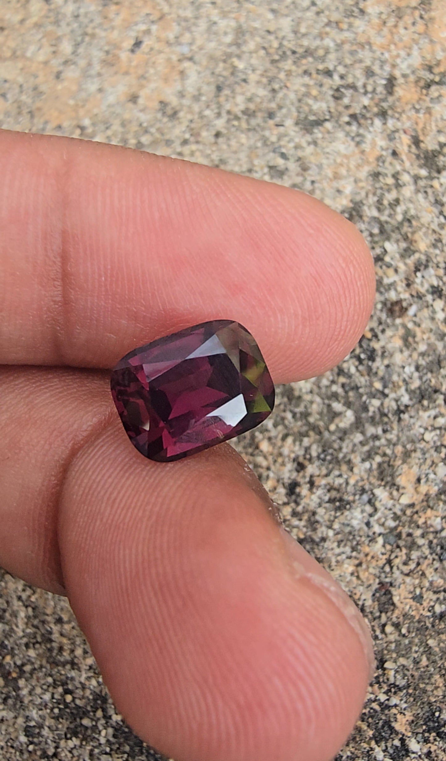 3.93ct Natural Violetish Red Spinel | Cushion Cut | Unheated