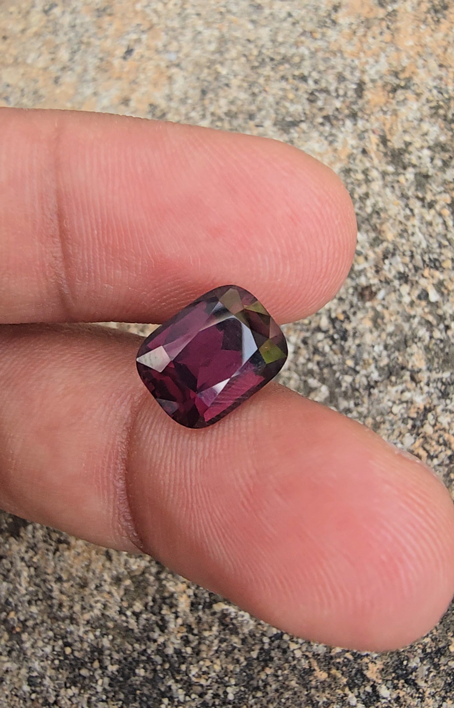 3.93ct Natural Violetish Red Spinel | Cushion Cut | Unheated