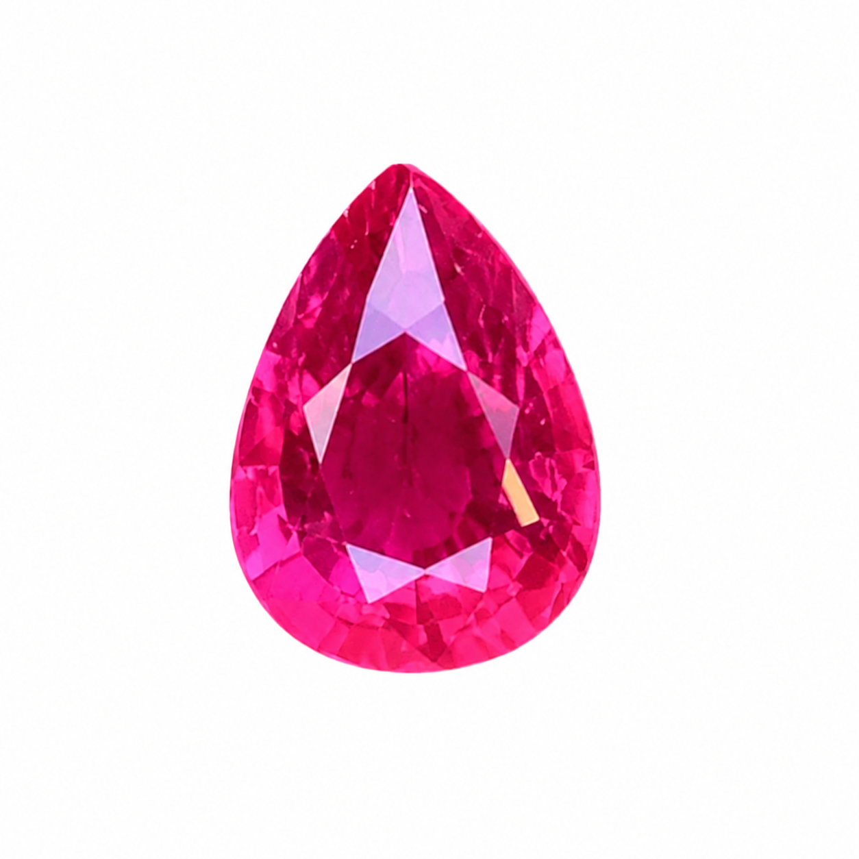 1.01ct Purplish Red Ruby | Pear | Unheated| Mozambique Origin