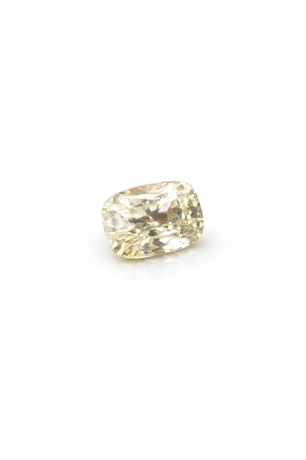 2.49ct natural yellow chrysoberyl cushion cut gemstone from Sri Lanka - front view