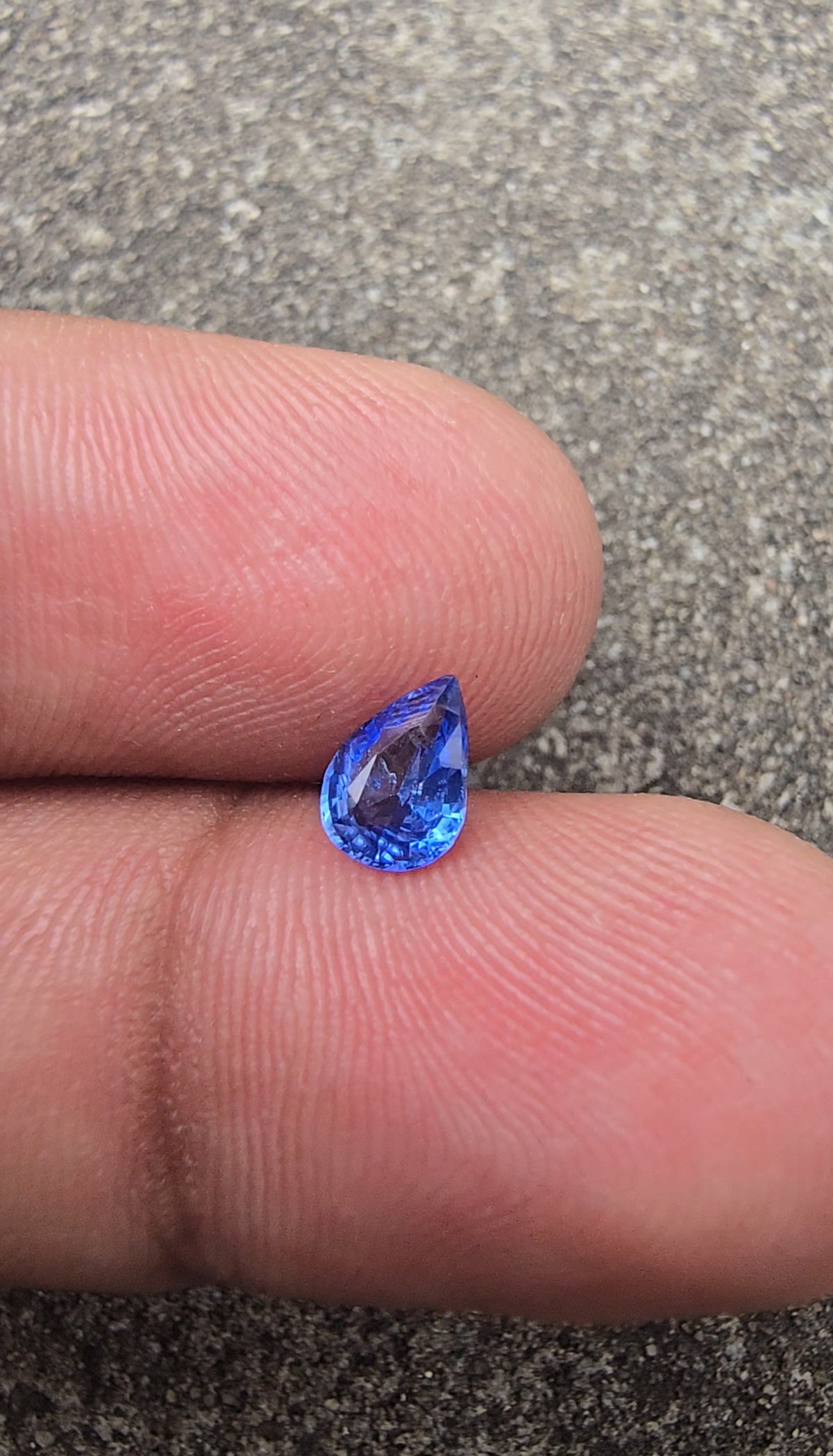 0.65ct Natural Blue Sapphire | Pear Cut | Unheated