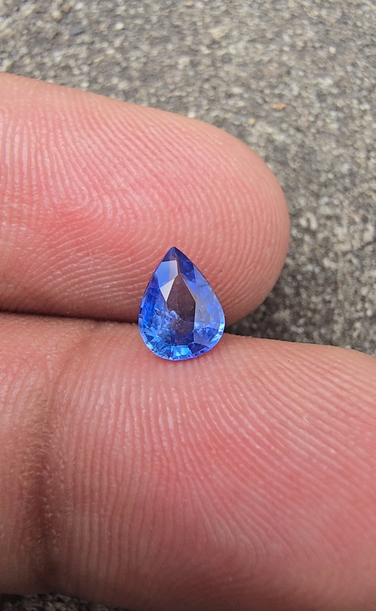 0.65ct Natural Blue Sapphire | Pear Cut | Unheated