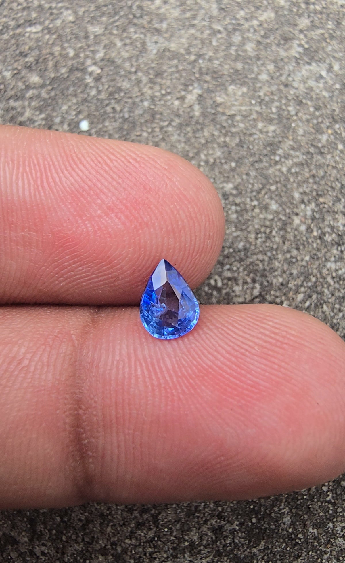 0.65ct Natural Blue Sapphire | Pear Cut | Unheated