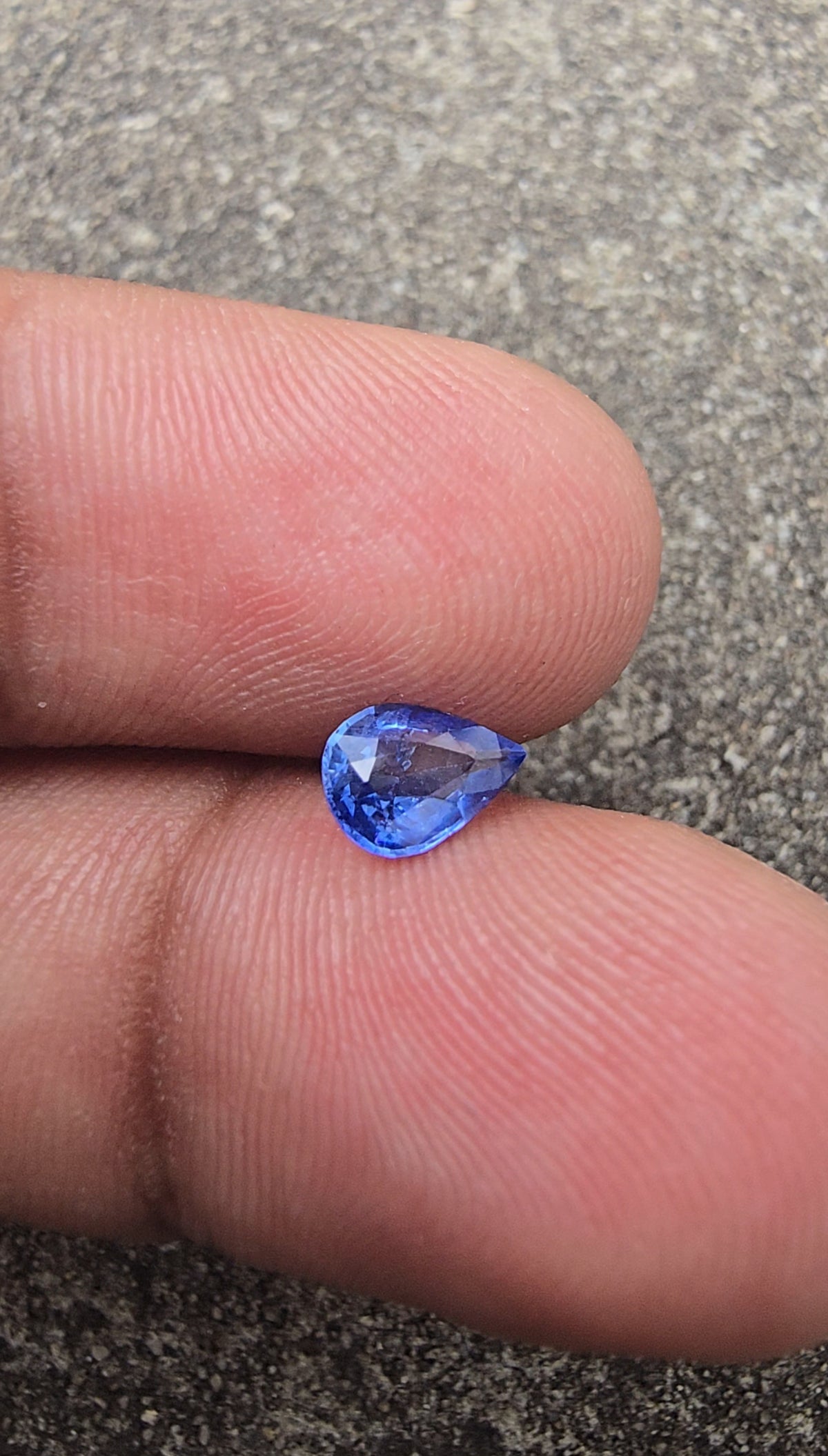 0.65ct Natural Blue Sapphire | Pear Cut | Unheated
