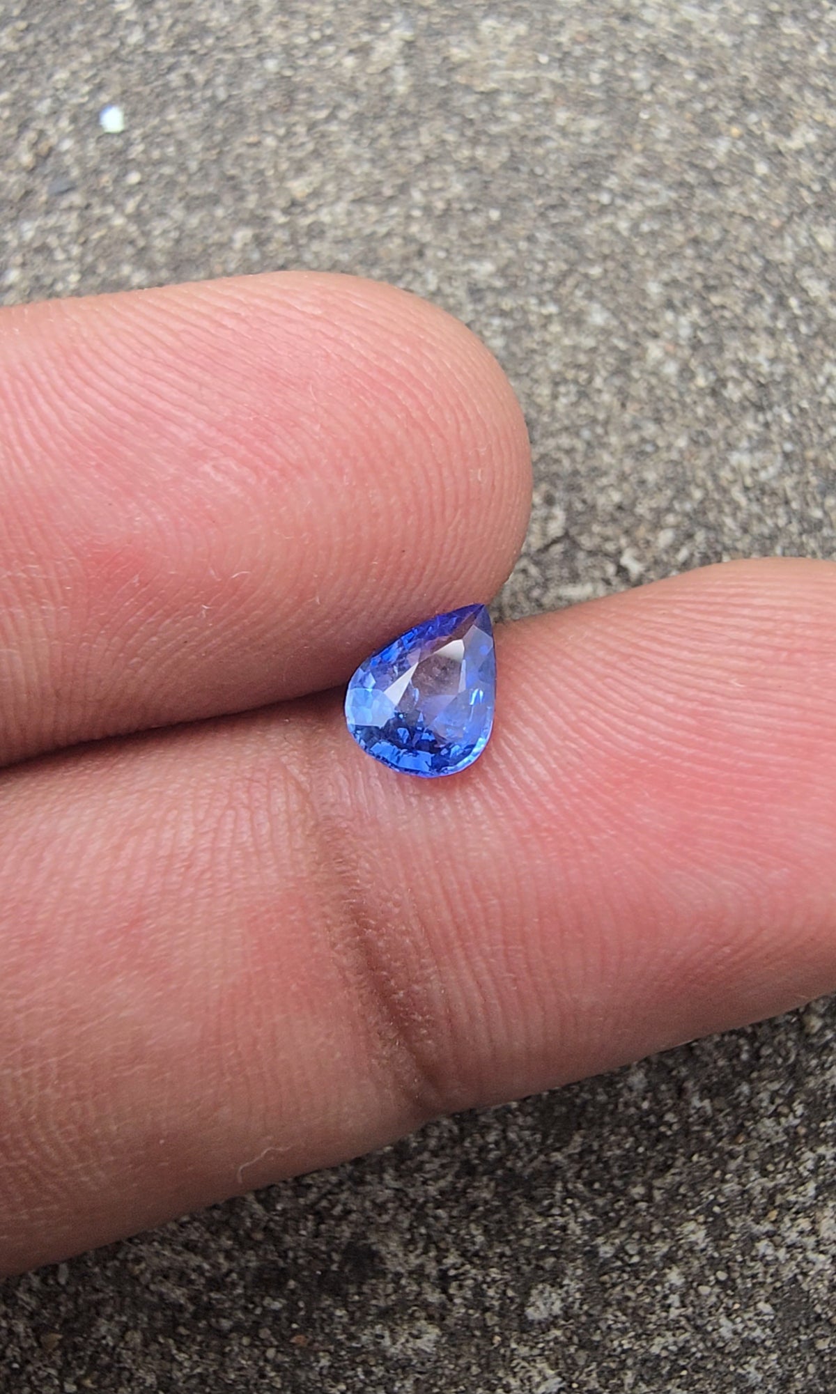 0.65ct Natural Blue Sapphire | Pear Cut | Unheated